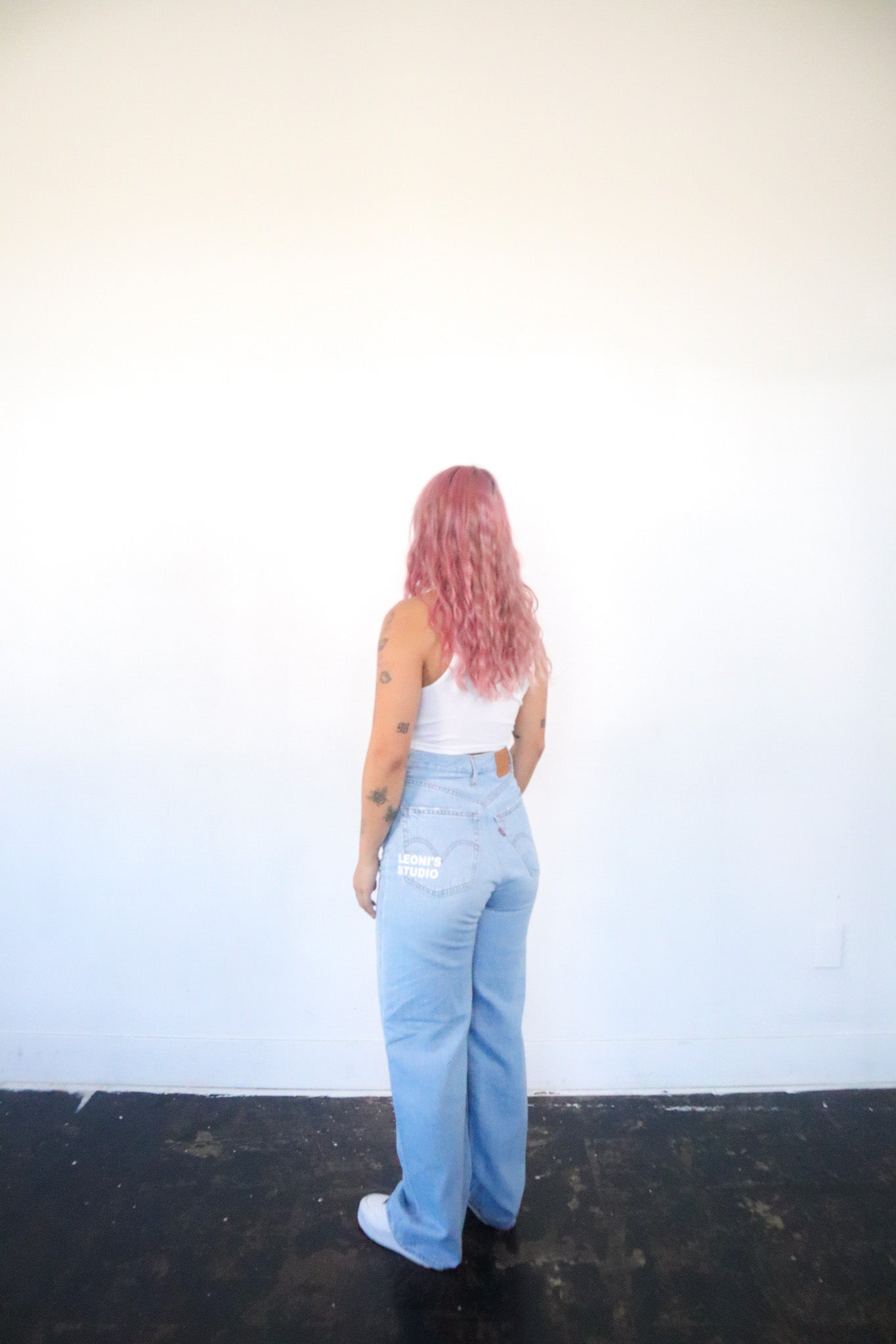 Women's Loose Painted Denim